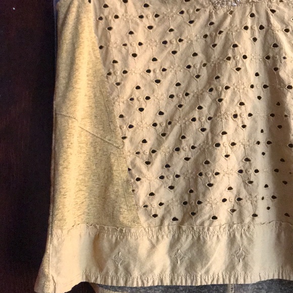 Anthropologie mustard and silver flared tank - Picture 3 of 3